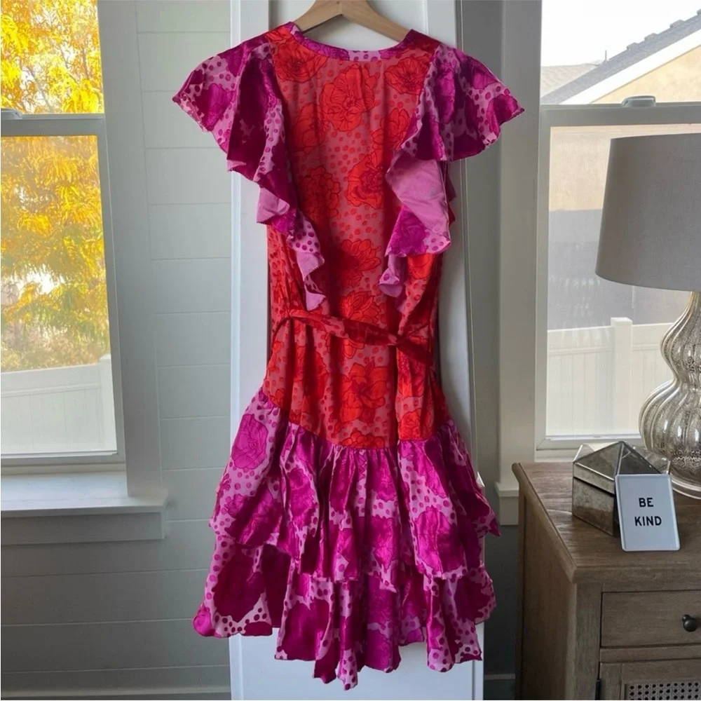 Le Superbe Aurora Flora Lil Flirt Ruffle Mini Dress - Picture 10 of 16